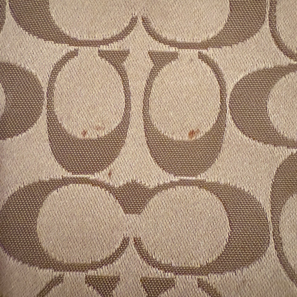 Coach Beige and Burgundy Wristlet - Picture 8 of 8